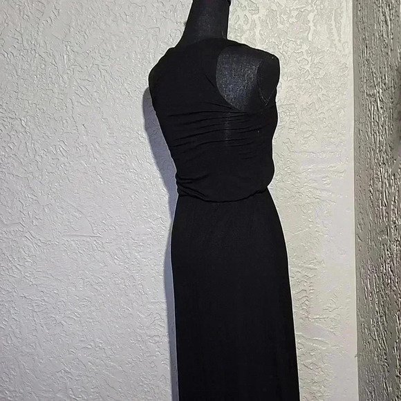 CASLON Sleeveless round neck tank maxi Dress 👗 black xx small - Picture 8 of 9
